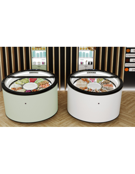 Pastry display case - Ventilated - Dimensions cm 135.8 x 140.5 x 100.8 h