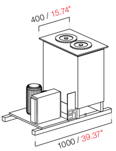 Recessed well - Static - N.2 wells - cm 100 x 68.8 x 95.1 h 2