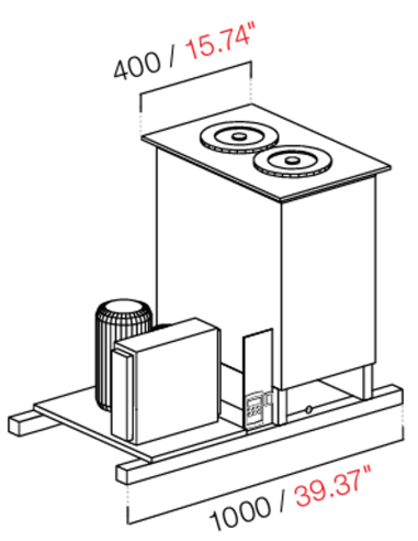 Recessed well - Static - N.2 wells - cm 100 x...