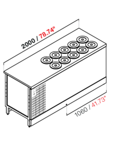 Recessed well - A glycol - N. 10 wells - With reserve -...