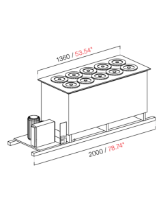 Pozzetto da incasso - Ventilato - N. 10 pozzetti - cm 200...