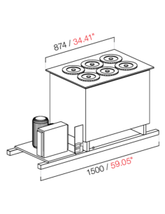 Pozzetto da incasso - Ventilato - N. 6 pozzetti - cm 150... 2