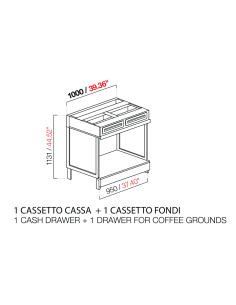 Banco macchina caffè - Predisposizione piano M/G/A - cm... 2