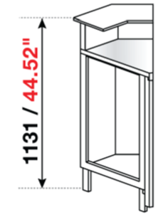 Square angle 45° - Stalling - cm 68.8 x 33.1 x 113.1 h