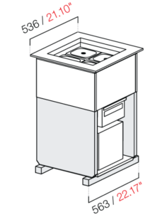 Topping tank - Recessed - N.4 x GN 1/6 - cm 56.3 x  53.6...