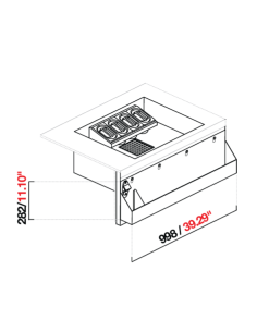 Vasca cocktail - Installata - cm 150 x 51 x 28.2 h