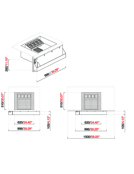 Cocktail - Instalar - cm 99.8 x 51 x 28.2 h