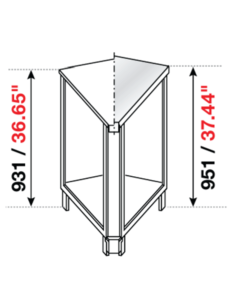 Square angle 45° - Planned preparation M/G/A - cm 72.8 x...