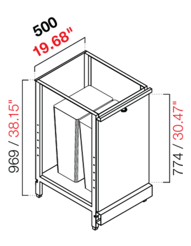 Retro base neutra - Tramoggia differentita - cm...