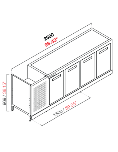 Retro base refrigerata - Temperatura positiva -...