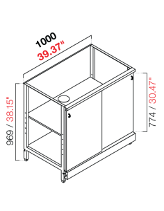 Retro base neutra - Antine sliding - cm 100 x...