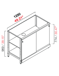 Retro base neutra - sliding doors - cm 125 x... 2