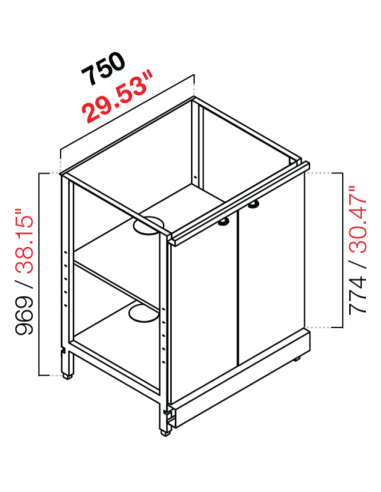 Retro base neutra - Frente - cm 75 x...