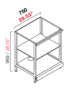Retro base neutra - Acero inoxidable - cm 75 x... 2