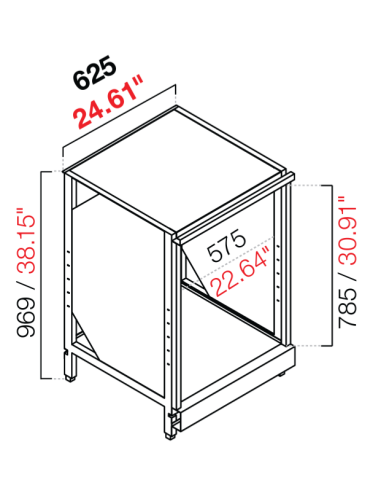 Retro base neutra - Lavatazze - cm 62.5 x...