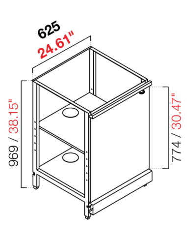 Retro base neutra -  Anta - cm 62.5 x...
