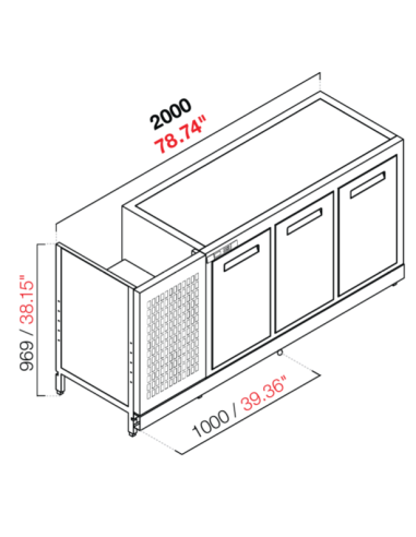 Retro base refrigerata - Temperatura negativa -...