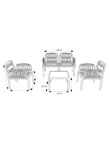 Set in polipropilene e fiberglass - Due...