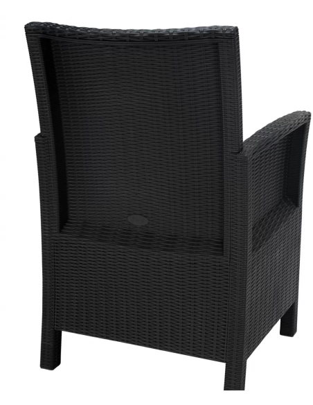 Set - Two armchairs cm 60 x 60 x 91 h - Table cm 67.5 x 58 x 40 h