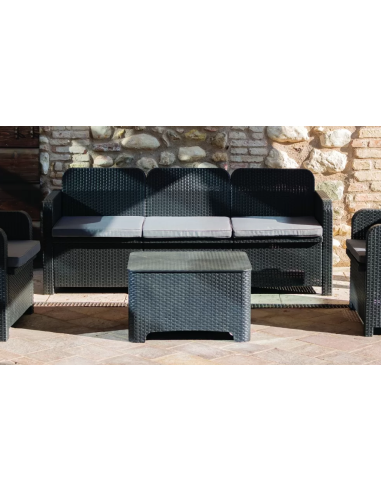 Rattan Set - Dos sillones - Sofa 3 asientos -...