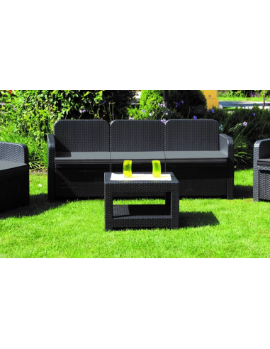 Set in rattan - Due poltrone - Divano 3 posti -...