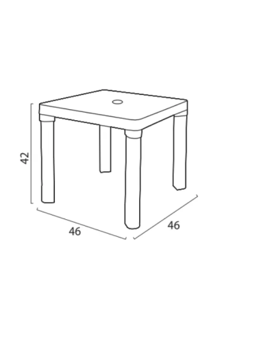 Baby table in polypropylene - Dimensions cm 46...