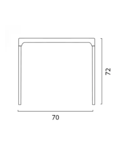 Tavolo in polipropilene - Dimensioni cm 70 x 70 x 72 h 2