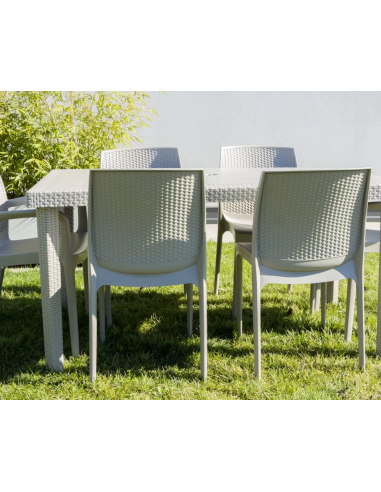 Table in polymer - Dimensions cm 150 x 90 x 74.5 h