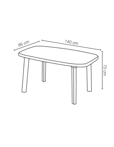 Tavolo in polipropilene - Dimensioni cm 140 x...