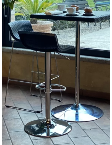 Stool - Polypropylene seat - Chrome base -...