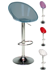 Transparent polycarbonate stool - Dimensions cm 49.5 x 45...