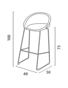 Sgabello policarbonato trasparente - Dimensioni cm 49 x... 2