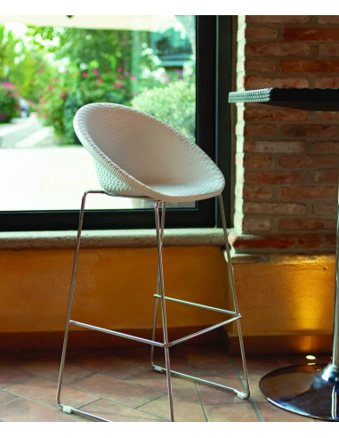 Taburete - Asiento de polipropileno - base de...