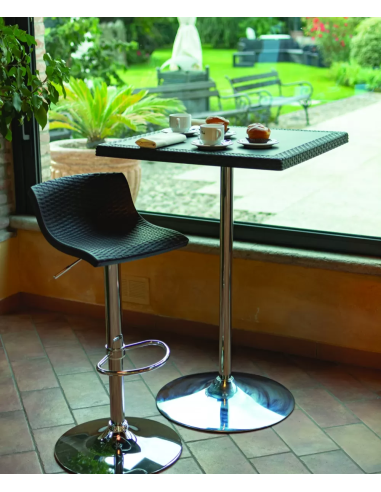 Stool - Polypropylene seat - Chrome base - cm...