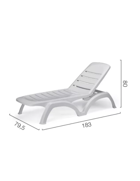 Cuna de polipropileno - Ajustable - Gabinete de almacenamiento - cm 79.5 x 183 x 80 h