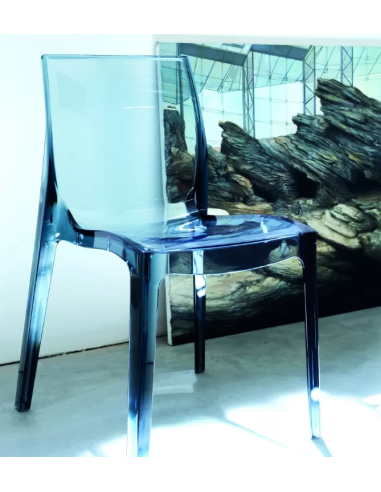 Transparent polycarbonate chair - Dimensions cm...