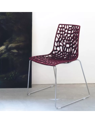 Polished polypropylene chair - Dimensions cm 56...