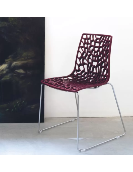 Sedia in polipropilene lucido - Dimensioni cm 56 x 53 x 81.5 h