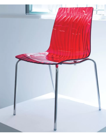 Silla de policarbonato transparente - Dimensiones cm 48 x 53 x 82 h