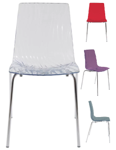 Transparent polycarbonate chair - Dimensions cm 48 x 53 x...