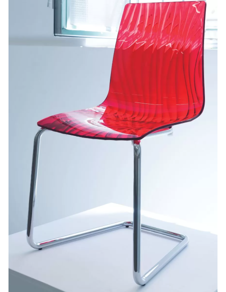 Silla de policarbonato transparente - Dimensiones cm 46 x 46 x 86.5 h