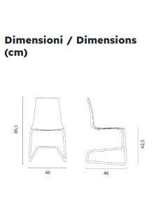 Sedia in policarbonato trasparente - Dimensioni cm 46 x... 2
