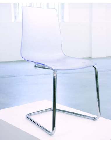 Transparent polycarbonate chair - Dimensions cm...