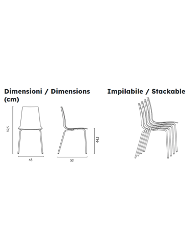 Sedia in policarbonato - Dimensioni cm 48 x 53...