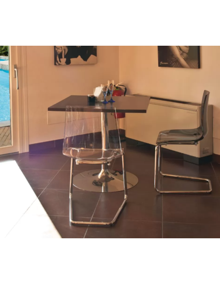 Sedia in polipropilene trasparente - Dimensioni cm 46 x 46 x 86.5 h