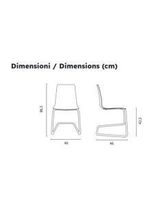 Silla de polipropileno mate - Dimensiones cm 46 x 46 x... 2