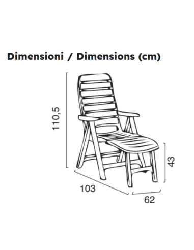 Sillón de polipropileno - Ajustable -...