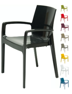 Polypropylene armchair - Dimensions cm 56.5 x 52 x 63.5 h