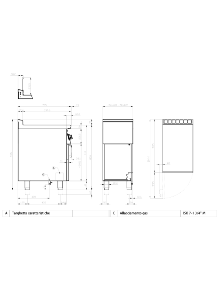 Friggitrice professionale a gas 1 vasca 18 litri - Bruciatori esterni Friggitrice professionale a gas 1 vasca 18 litri - Bruciatori esterni