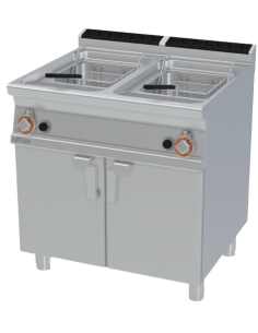 Professional gas fryer 18+18 liters - External burners 2